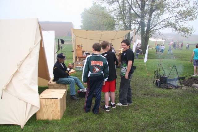 Trooper Kilgore loads for the students